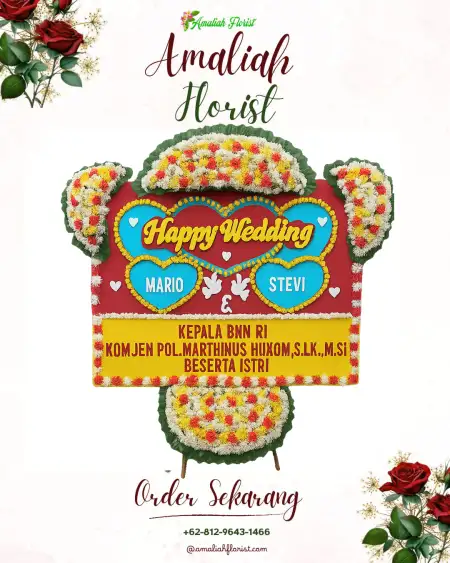 Papan Bunga Pernikahan Rajek